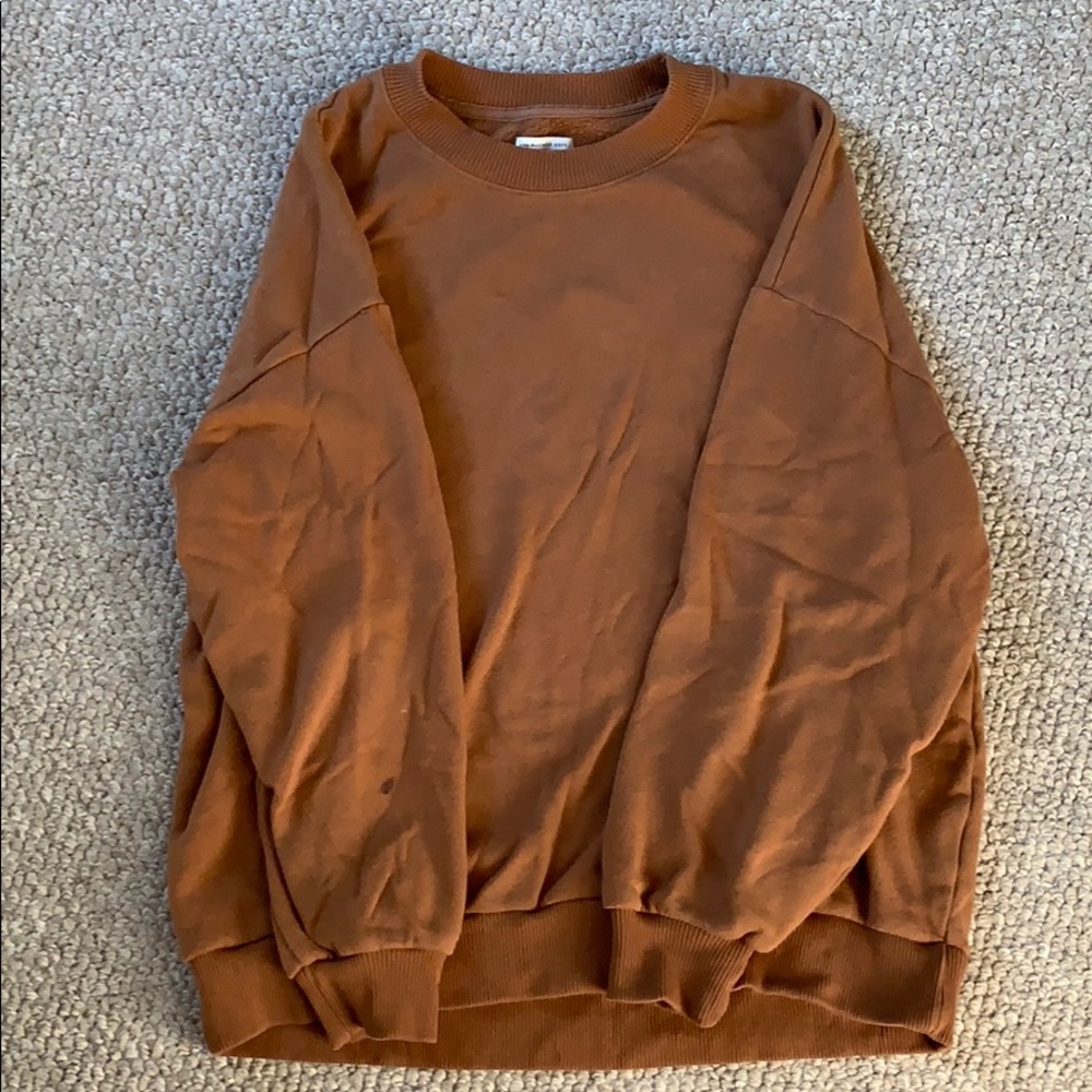Brown American eagle crew neck